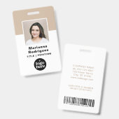 カスタム企業のロゴPhoto Barcode従業員ID バッジ (正面＆裏面)