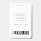 カスタム企業のロゴPhoto Barcode従業員ID バッジ (裏面)