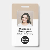 カスタム企業のロゴPhoto Barcode従業員ID バッジ (正面)