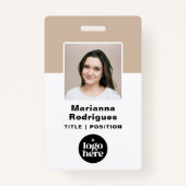 カスタム企業のロゴPhoto Barcode従業員ID バッジ (正面)