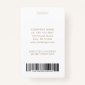 カスタム企業のロゴPhoto Barcode従業員ID バッジ (裏面)