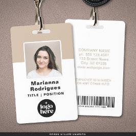 カスタム企業のロゴPhoto Barcode従業員ID バッジ