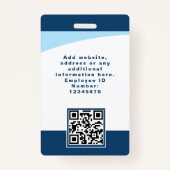 カスタム企業の従業員名タグ・バッジ バッジ (裏面)