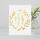 カスタム企業の感謝祭の美しい金ゴールド 箔シーズンカード (立ち正面)