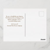 カスタム企業の感謝祭の美しい金箔 箔シーズンポストカード (裏面)