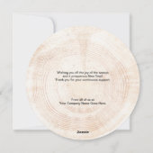 カスタム企業の木の木のクリスマスリーフ シーズンカード (裏面)