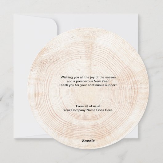 カスタム企業の木の木のクリスマスリーフ シーズンカード (裏面)