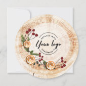 カスタム企業の木の木のクリスマスリーフ シーズンカード (正面)