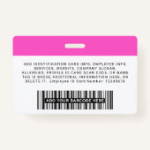 カスタム企業の社員の写真のロゴ名 バッジ (裏面)