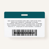 カスタム企業の社員の写真のロゴ名 バッジ (裏面)