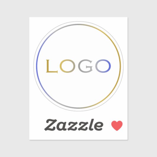 カスタム企業のBusiness Large Round Logoシンプル シール (シート)