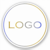 カスタム企業のBusiness Large Round Logoシンプル シール (正面)