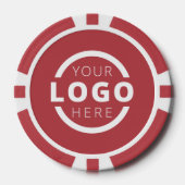 カスタム企業のBusiness Logoトークン ポーカーチップ (正面)