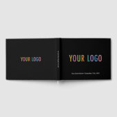 カスタム企業のGuest Book Company Logo Black ゲストブック (全面)