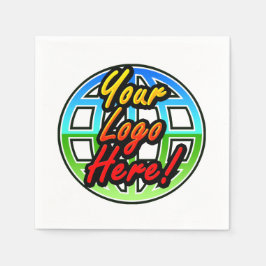 カスタム企業のImprinted Logo スタンダードカクテルナプキン