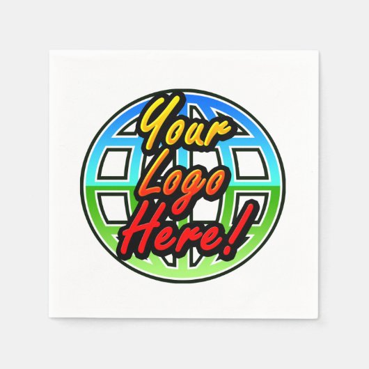 カスタム企業のImprinted Logo スタンダードカクテルナプキン (正面)