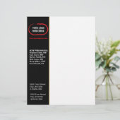 カスタム企業のLetterhead – 黒/金ゴールド側バー (スタンド正面)