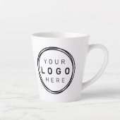 カスタム企業ビジネスロゴ ラテ カフェラテマグ (右)