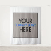 カスタム企業ビジネス見本市ロゴバックドロップ タペストリー (正面)