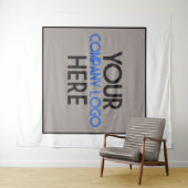 カスタム企業ビジネス見本市ロゴ背景 タペストリー (インサイチュ(横))