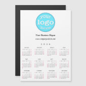 カスタム企業ビジネス ロゴ オフィス 2026年 カレンダー (正面/裏面)