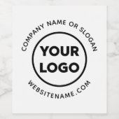 カスタム企業ロゴとテキストの法人イベント ワインラベル (シングルラベル)