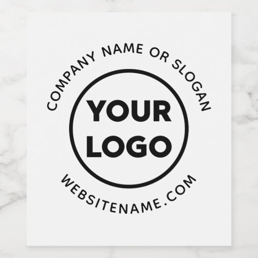 カスタム企業ロゴとテキストの法人イベント ワインラベル (シングルラベル)