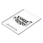 カスタム企業ロゴとテキスト ノートブック (左側)