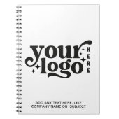 カスタム企業ロゴとテキスト ノートブック (正面)