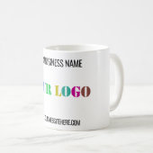 カスタム企業ロゴとテキスト ビジネス コーヒーマグ コーヒーマグカップ (正面右)