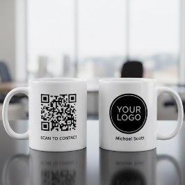 カスタム企業ロゴとプロフェッショナル従業員名 コーヒーマグカップ