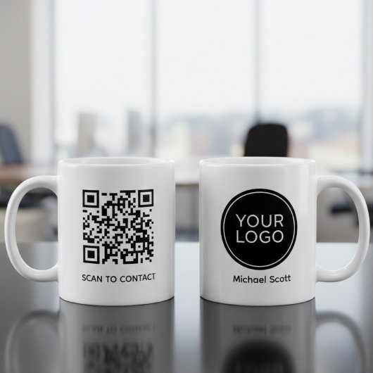 カスタム企業ロゴとプロフェッショナル従業員名 コーヒーマグカップ