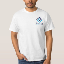 カスタム企業ロゴ入りメンズホワイトTシャツ Tシャツ
