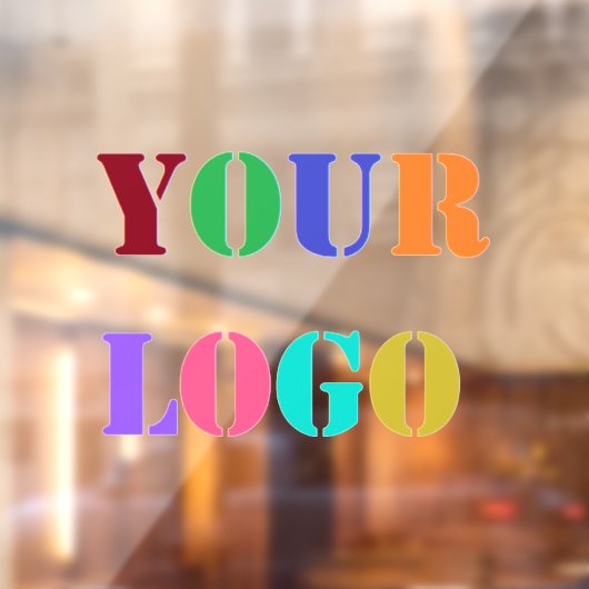 カスタム企業ロゴ あなたのビジネス ウィンドウ クリング ウィンドウサイン (シート2)