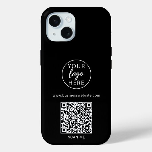 カスタム企業ロゴ ブラック Case-Mate iPhoneケース (裏面)