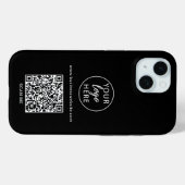 カスタム企業ロゴ ブラック Case-Mate iPhoneケース (裏面 (横))