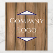 カスタム企業ロゴ ワインボトルラベル - 法人ギフト ワインラベル (シングルラベル)