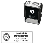カスタム企業ロゴ 住所 セルフインキングスタンプ (インサイチュ)