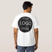 カスタム企業ロゴTシャツ 最高の企業ギフト Tシャツ (裏面フル)