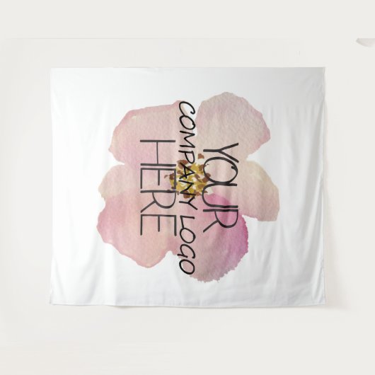 カスタム企業業務展示ロゴバックドロップ タペストリー (正面(横))