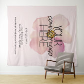 カスタム企業業務展示ロゴ背景 タペストリー (インサイチュ(横))