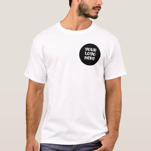 カスタム企業・ビジネス ロゴ・テキスト Tシャツ (正面)