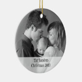 カスタム休日の写真メモリ感傷的な記憶 セラミックオーナメント (右)