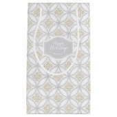 カスタム休日の灰色のモロッコの円パターン スモールペーパーバッグ (正面)