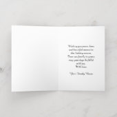 カスタム休日グリーティングカード – 家族の写真&トグ 箔グリーティングカード (内側レイダウン)