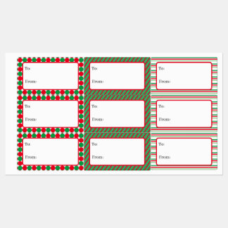 カスタム休日パターンのギフトラベル ラベル