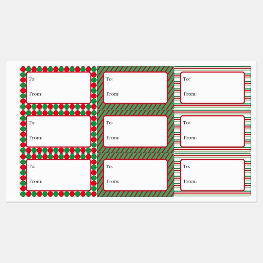 カスタム休日パターンのギフトラベル ラベル (シート)