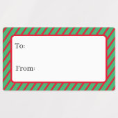 カスタム休日パターンのギフトラベル ラベル (デザイン2)