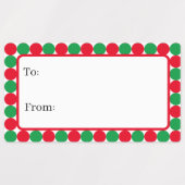 カスタム休日パターンのギフトラベル ラベル (デザイン1)