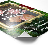 カスタム休日縁ど写真、垂直金ゴールド枠 フォトプリント (角)